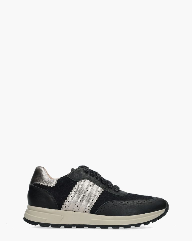 Yavanna Zwart/Zilver Damessneakers
