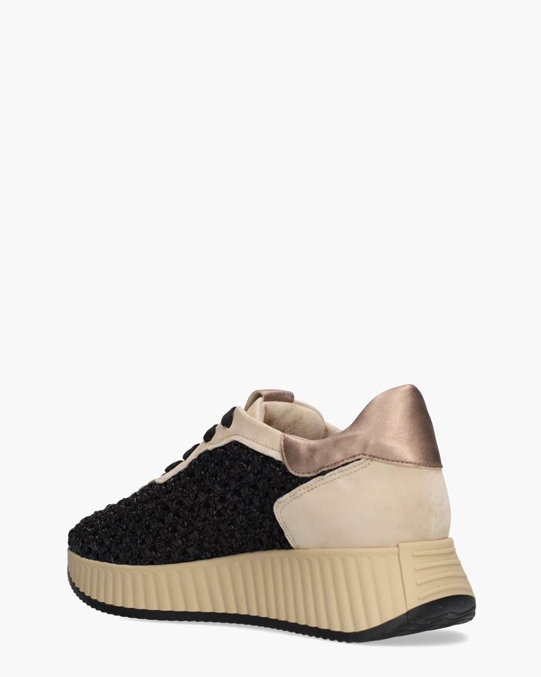 Anna Zwart/Beige Damessneakers