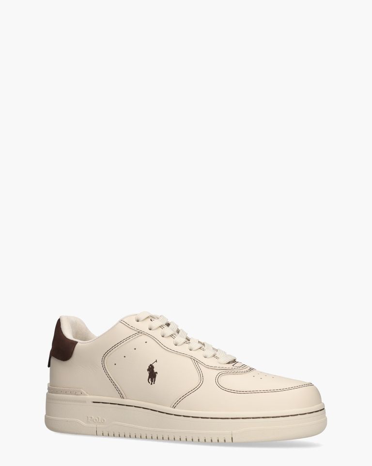 Masters Court Roomwit/Donkerbruin Herensneakers