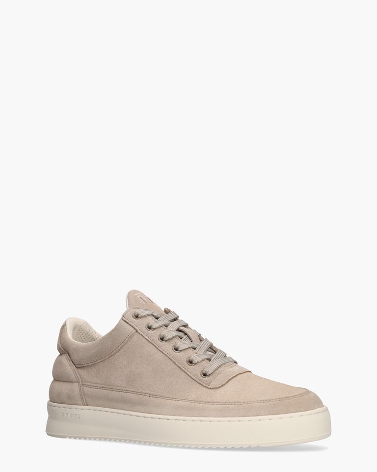 Low Top Suede Lichtbeige/grijs Herensneakers