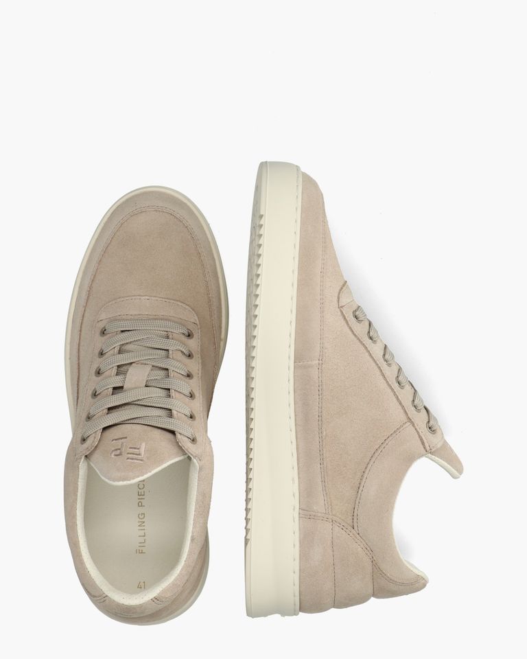 Low Top Suede Lichtbeige/grijs Herensneakers