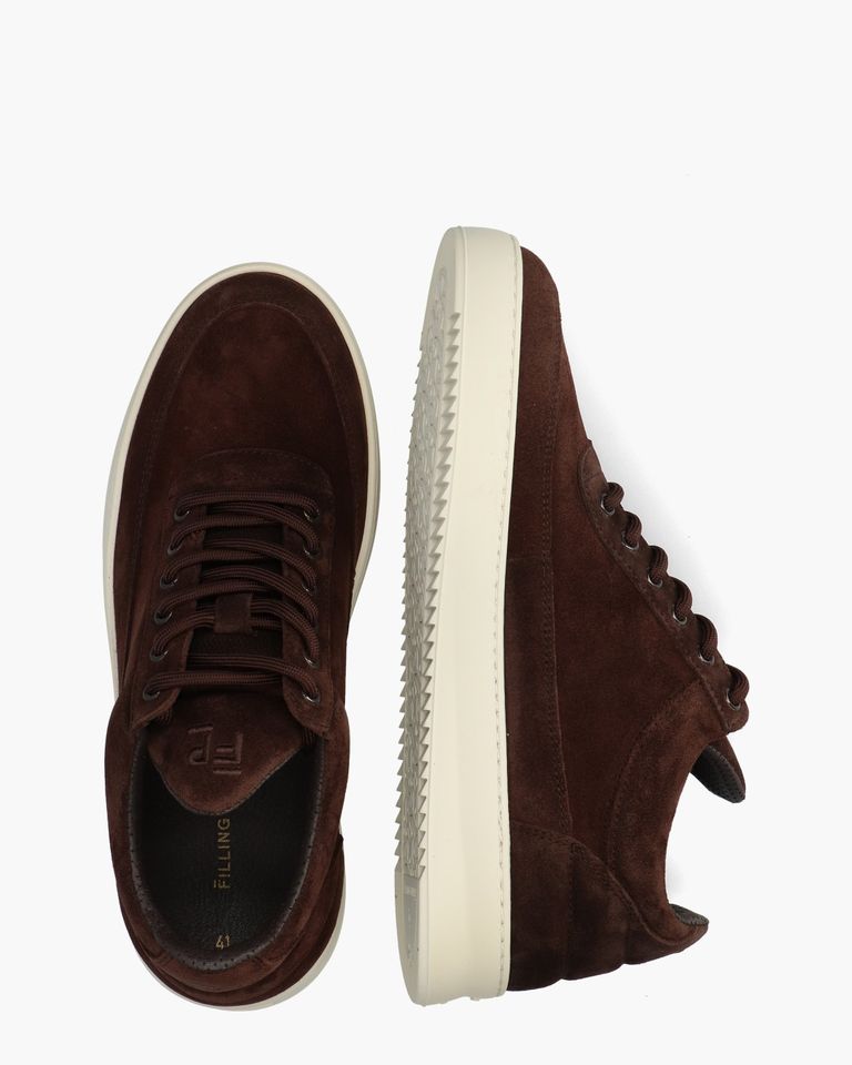 Low Top Suede Donkerbruin Herensneakers