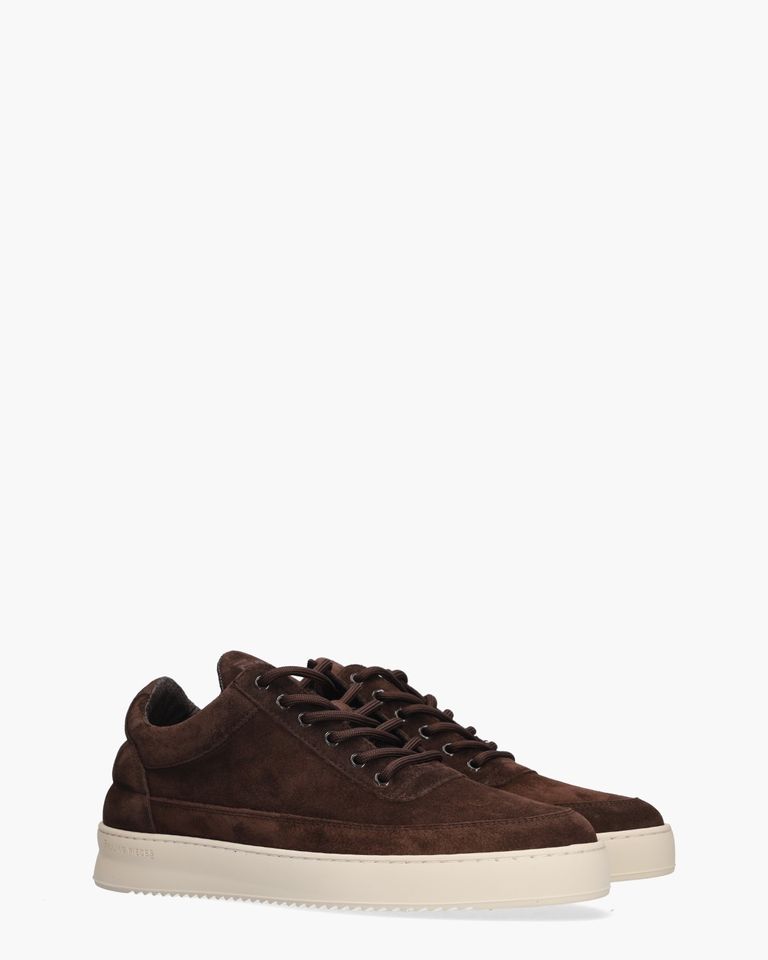 Low Top Suede Donkerbruin Herensneakers