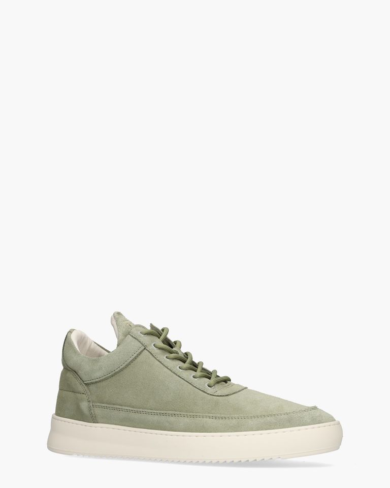 Low Top Organic Suède Lichtgroen Herensneakers