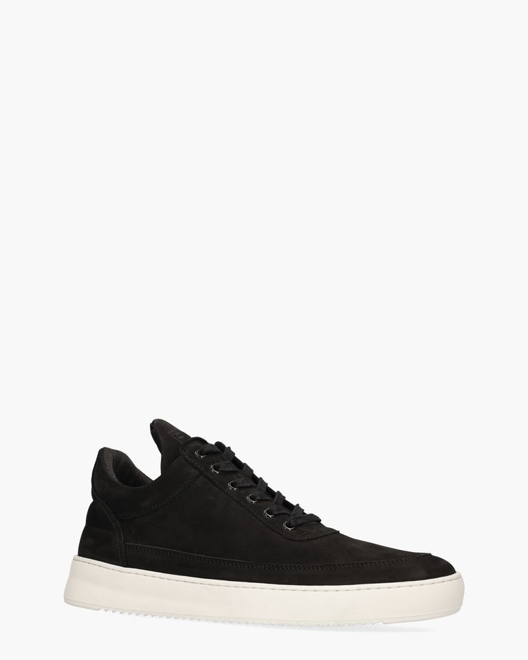 Low Top Nubuck Zwart Herensneakers