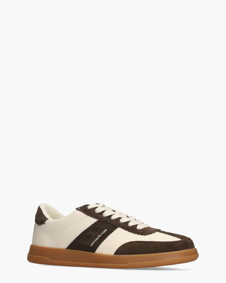 Santos Off-White/Donkerbruin Herensneakers