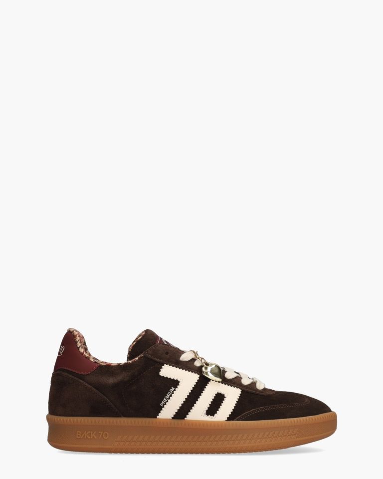 Double Donkerbruin/Off-White Herensneakers