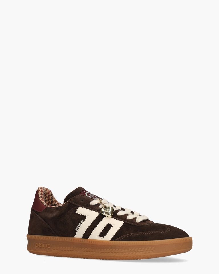Double Donkerbruin/Off-White Herensneakers