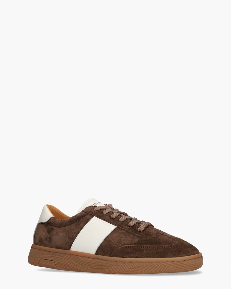 Zack Donkerbruin/Wit Herensneakers
