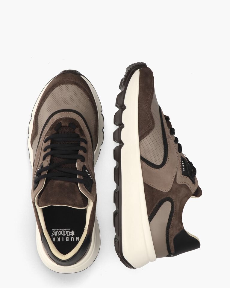 Luca Noa Taupe/Donkerbruin Herensneakers