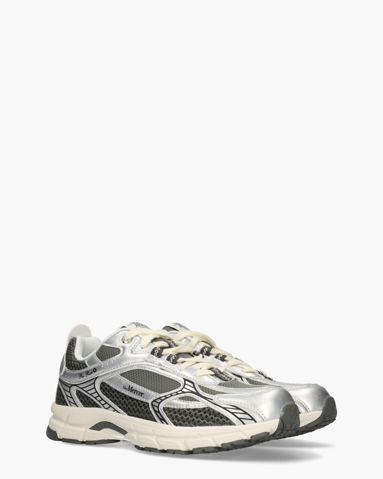 The Re-Run Twin Mesh Zilver/Grijs Herensneakers