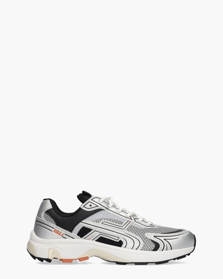 Yali Zilver/Zwart Herensneakers