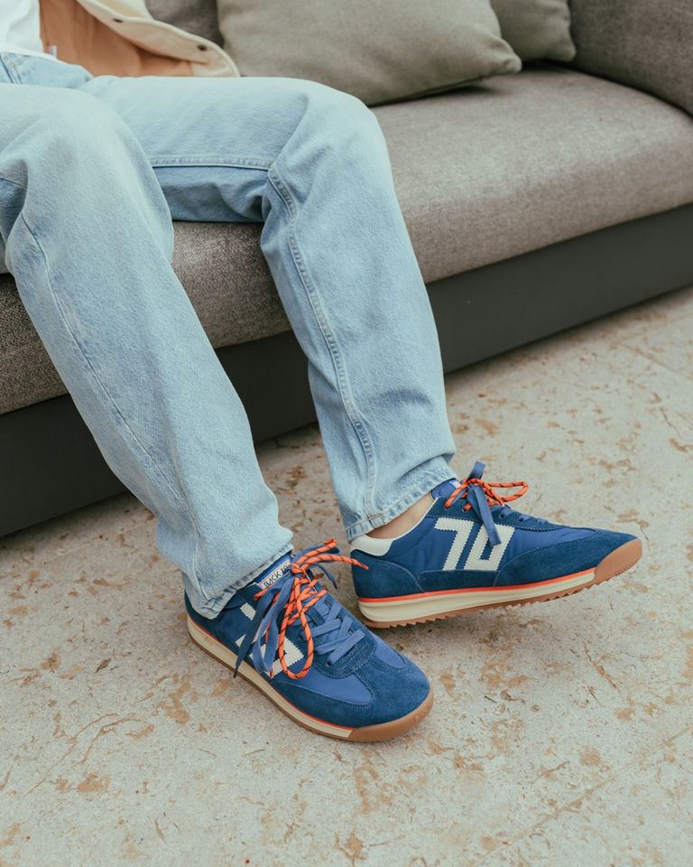 Jogger Spongy Nylon Blauw Herensneakers