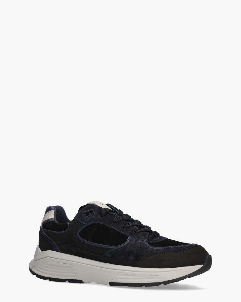 Manhattan Zwart/Donkerblauw Herensneakers