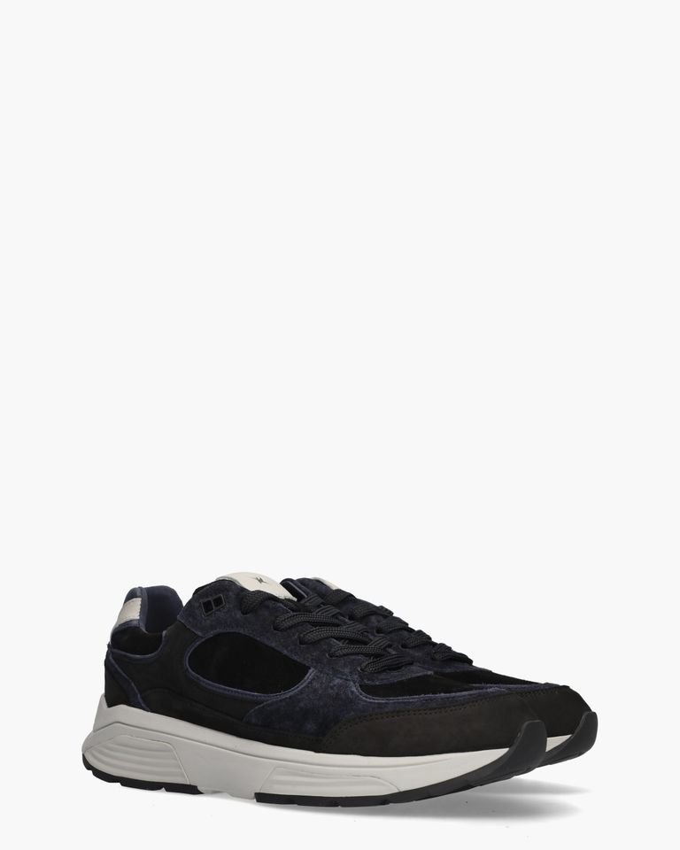 Manhattan Zwart/Donkerblauw Herensneakers