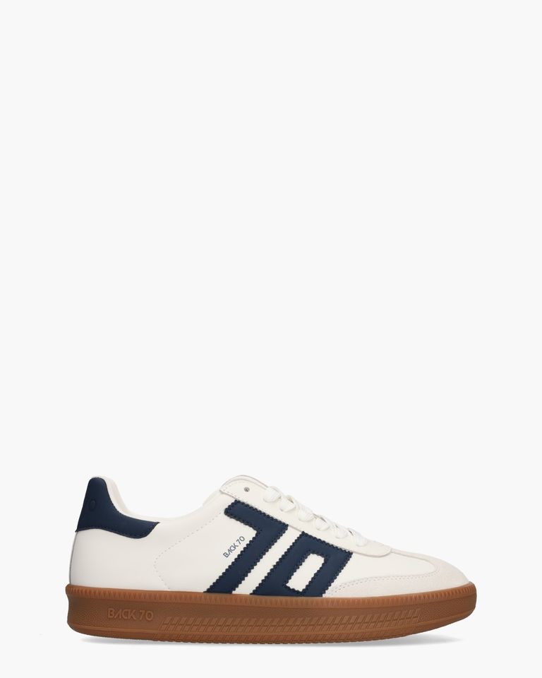 Double Wit/Donkerblauw Herensneakers
