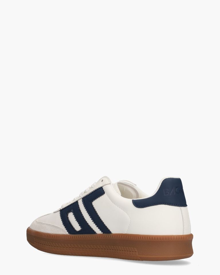 Double Wit/Donkerblauw Herensneakers