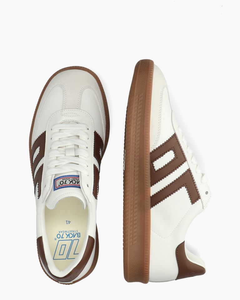 Double Wit/Donkerbruin Herensneakers