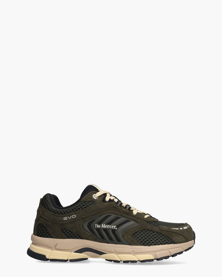 The Re-Run EVO Nubuck Legergroen Herensneakers