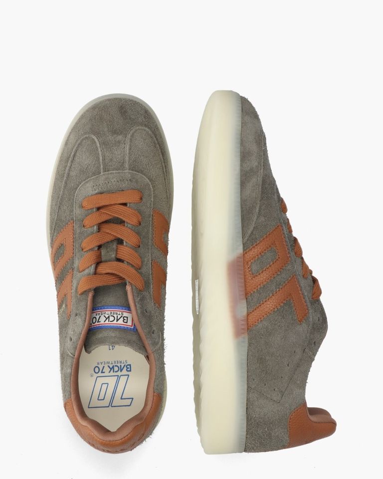 Boston Groen/Cognac Herensneakers 