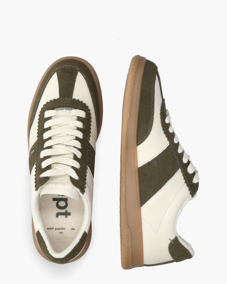 Santos Off-White/Groen Herensneakers