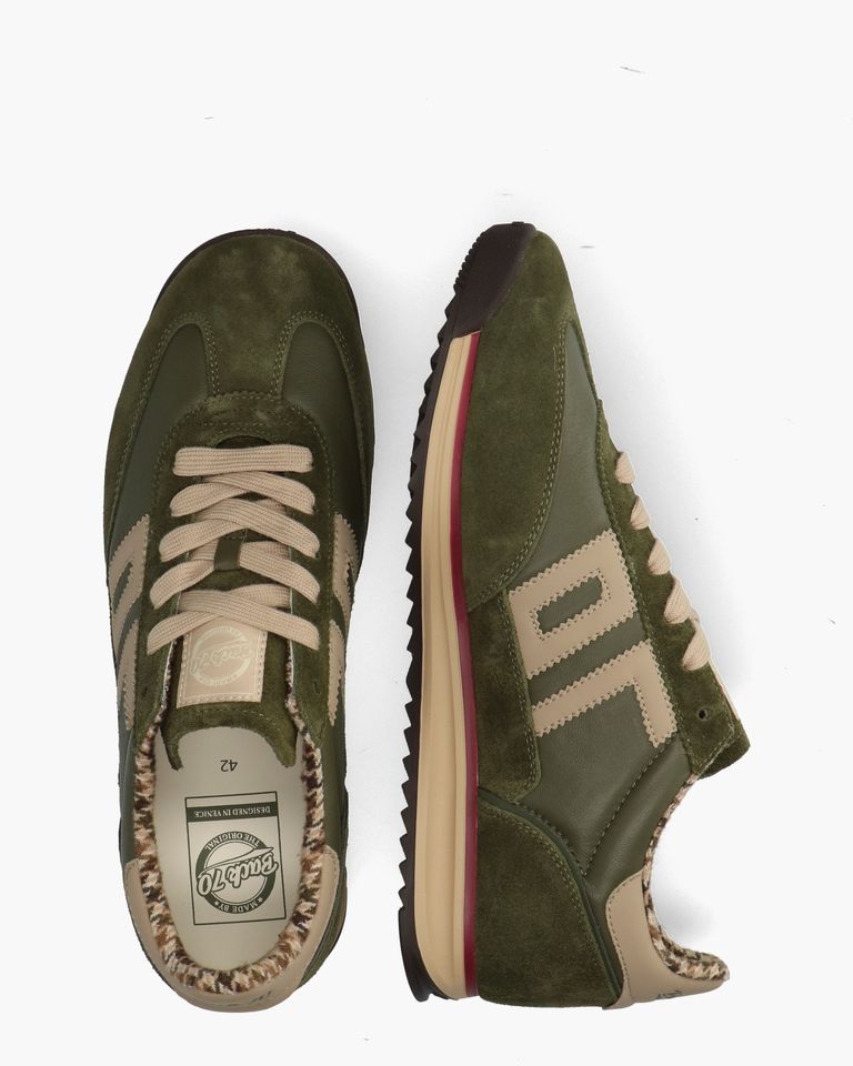 Jogger Legergroen/Beige Herensneakers