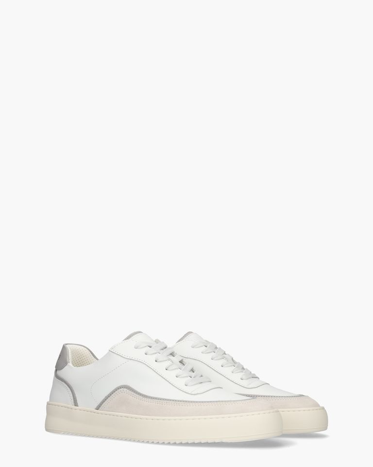 Mondo Stack Nappa Wit/Grijs Herensneakers