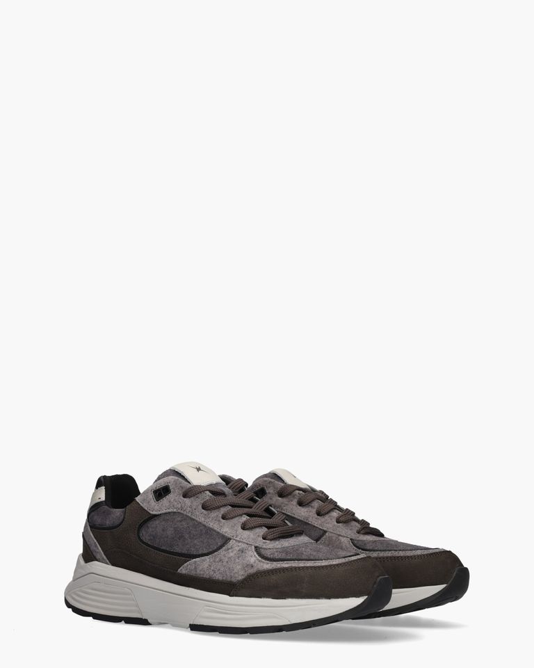 Manhatten Donkergrijs/Grijs Herensneakers