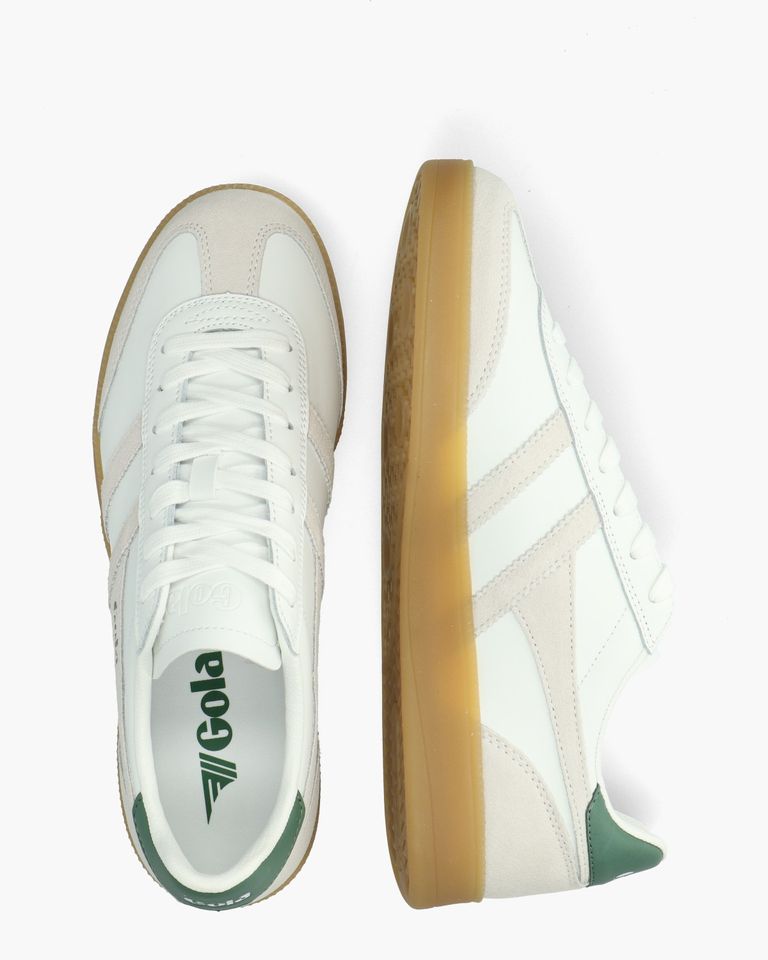 Viper Leather Wit/Donkergroen Herensneakers