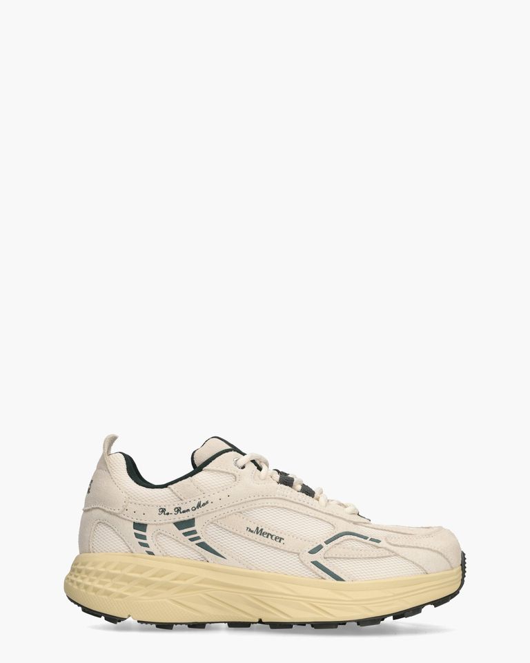 The Re-Run Max Off-White/Donkergroen Herensneakers