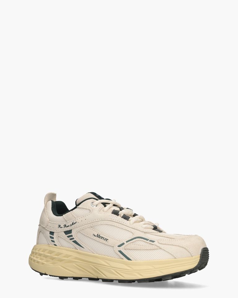 The Re-Run Max Off-White/Donkergroen Herensneakers