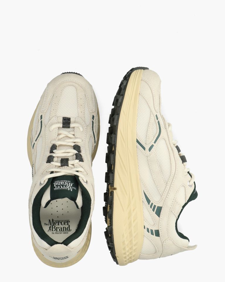 The Re-Run Max Off-White/Donkergroen Herensneakers