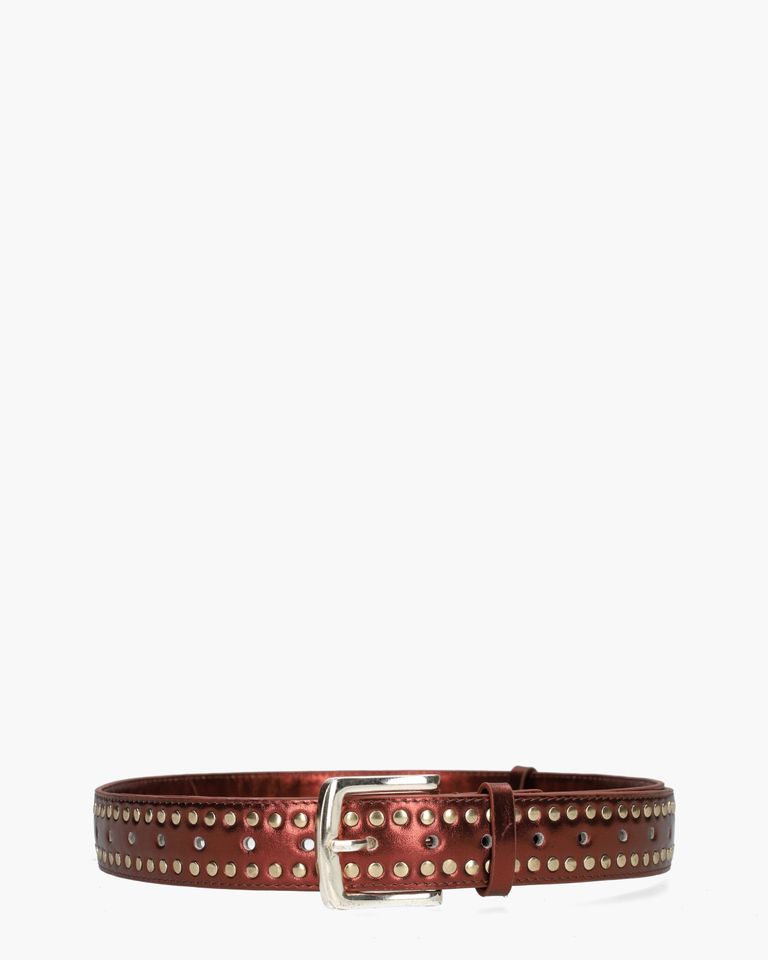 Alexandria Metallic Studs Bordeauxrood Damesriem