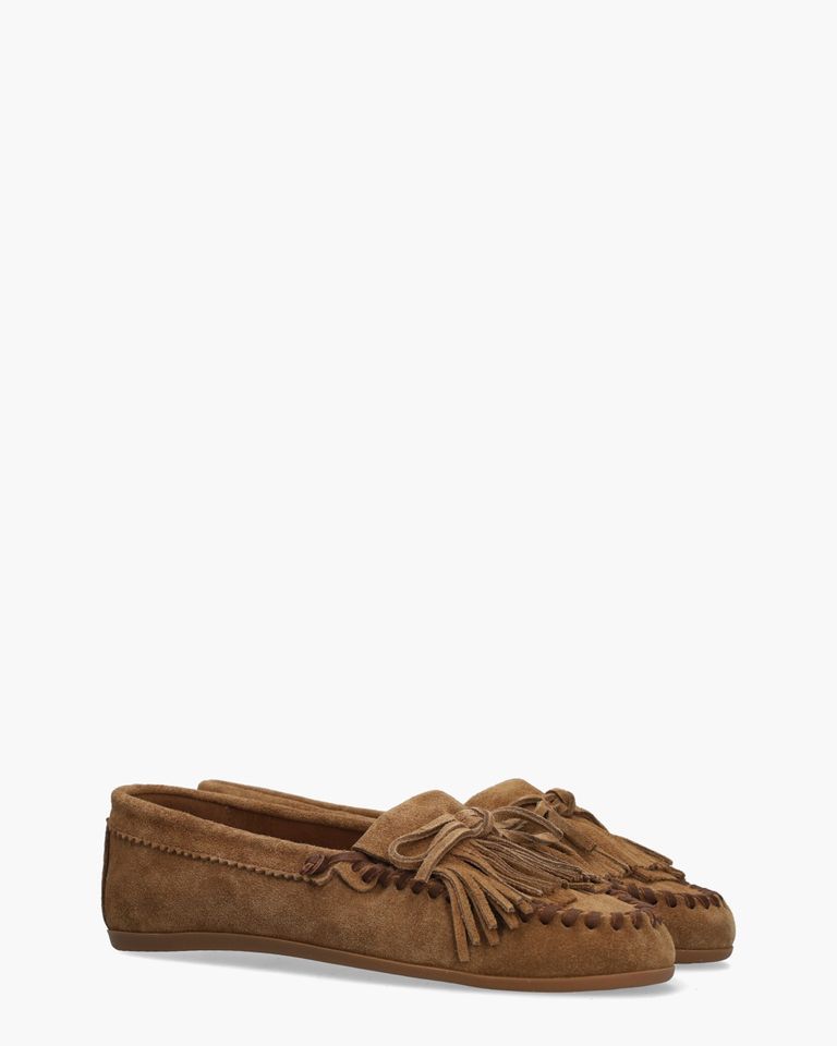 E29042 Cognac Dames Veterschoenen