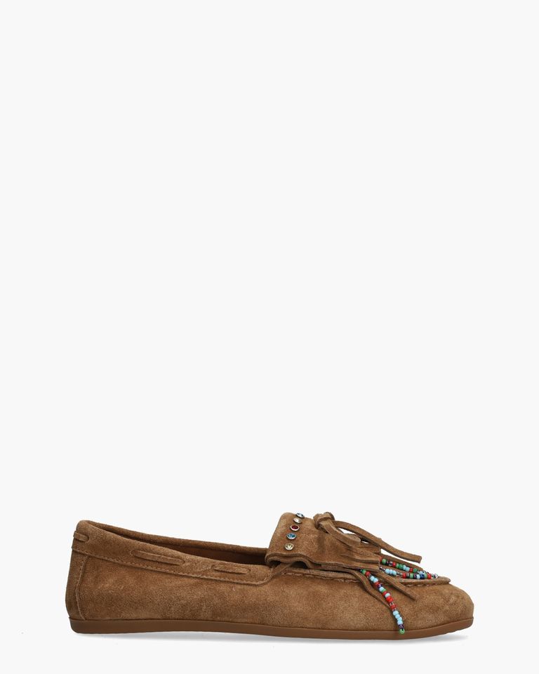 E29041 Cognac Dames Veterschoenen