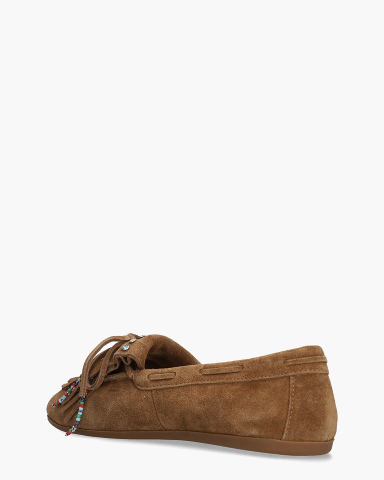 E29041 Cognac Dames Veterschoenen