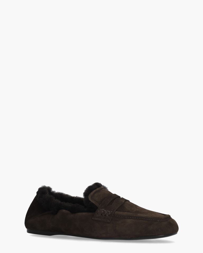 Sheldon Donkerbruin Damesloafers