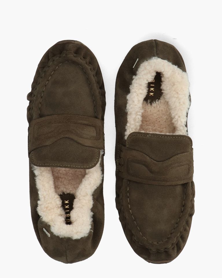 Riley Mio Fur Dark Green Suede