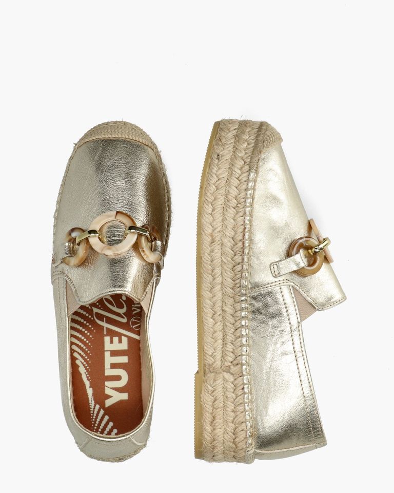 2292 Goud Damesloafers