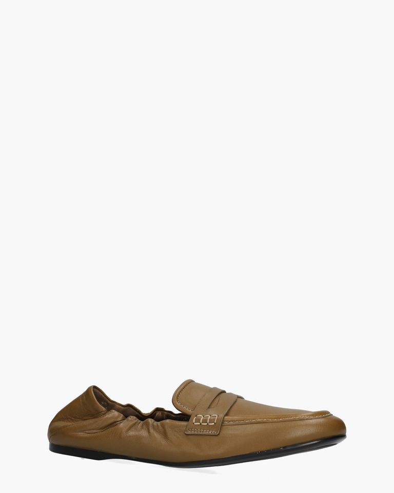 Satin Bruin Damesloafers