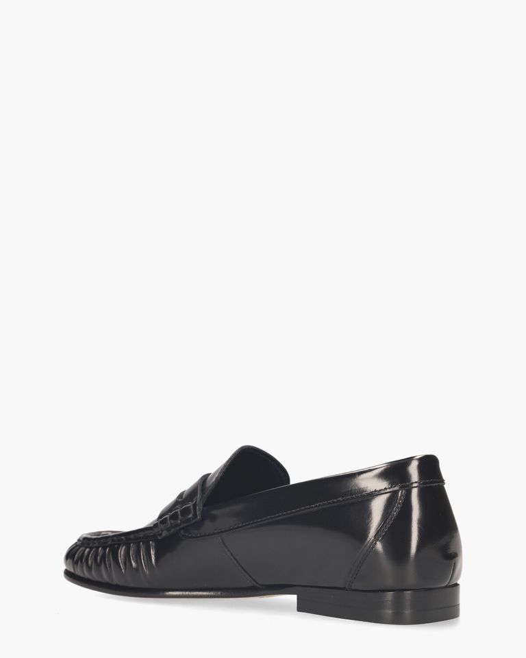 Penny Loafer Wrinkle Zwart Damesloafers