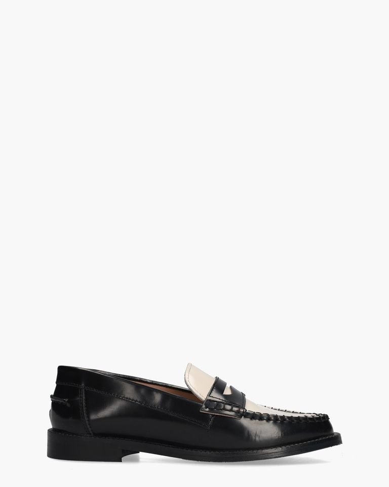 Amara Zwart/Off-White Damesloafers