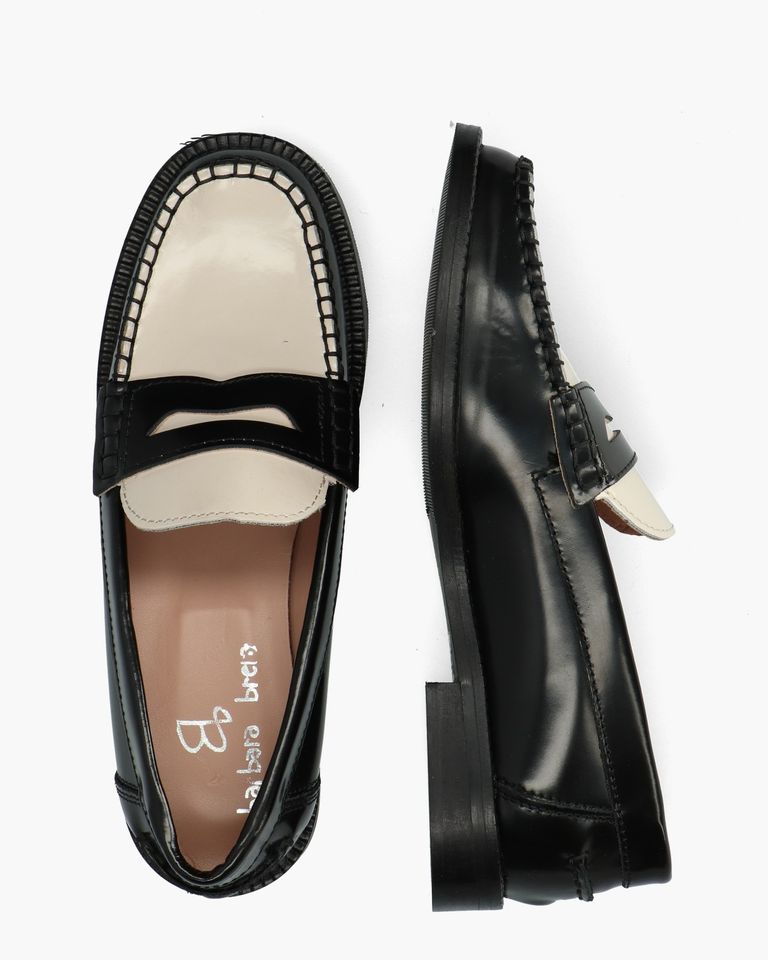 Amara Zwart/Off-White Damesloafers