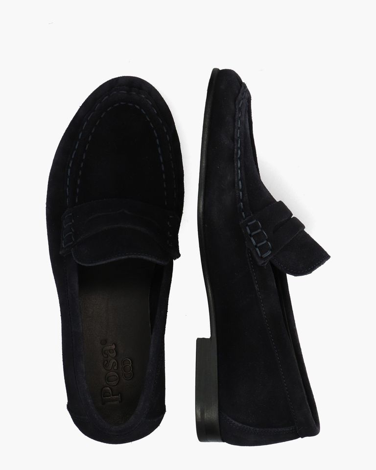 Penny Loafer Wrinkle Donkerblauw Damesloafers