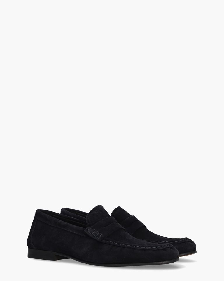 Penny Loafer Wrinkle Donkerblauw Damesloafers