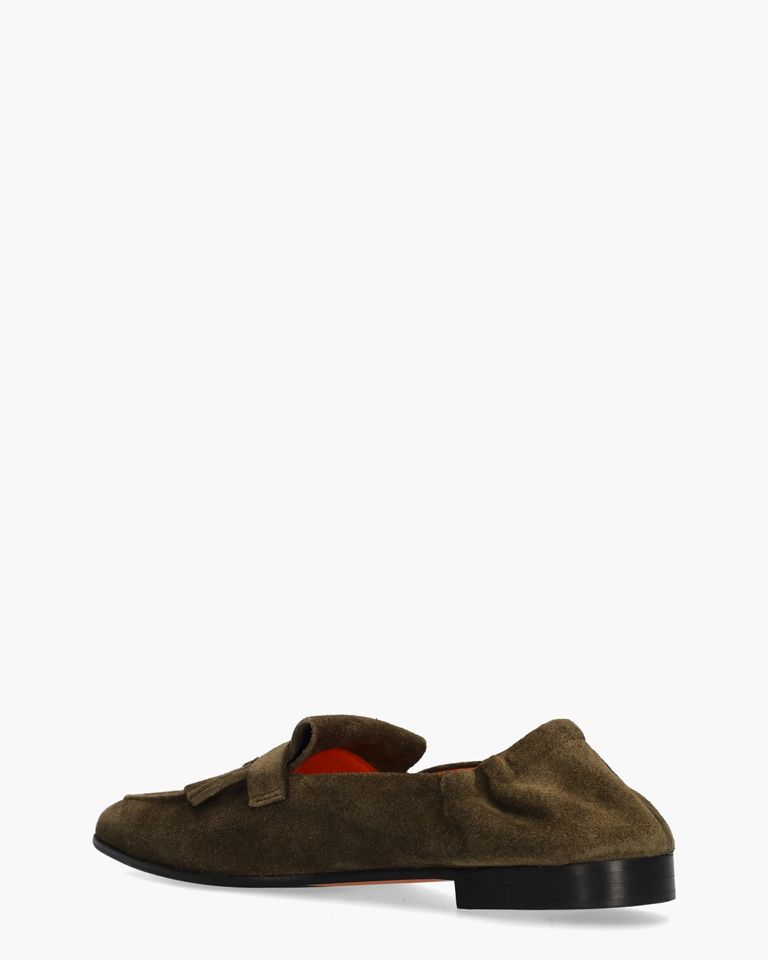 Wedge 1G Donkergroen Damesloafers