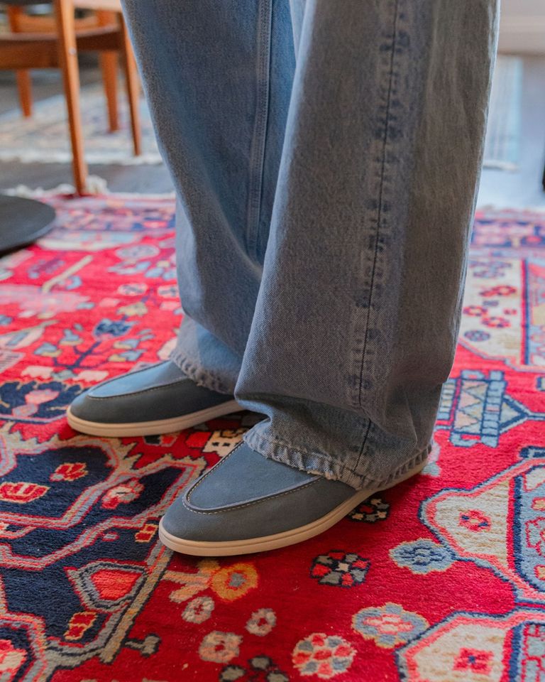 Ziggy Lichtblauw Herenloafers