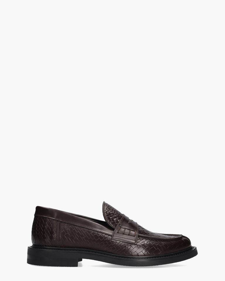 Loafer Woven Twist Donkerbruin Herenloafers