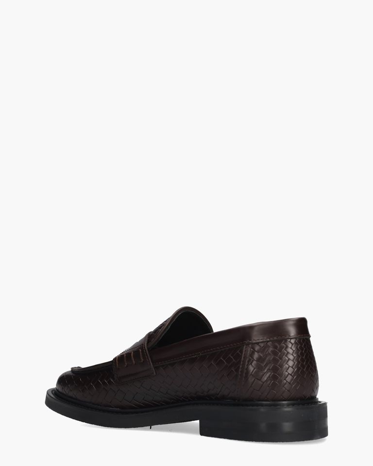 Loafer Woven Twist Donkerbruin Herenloafers