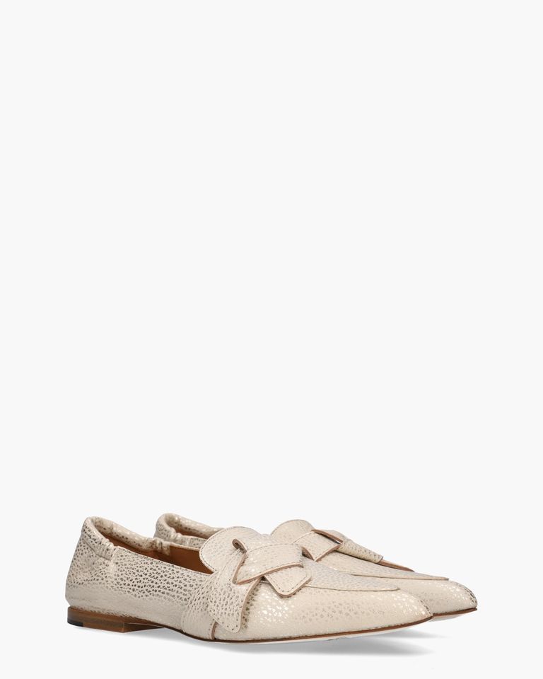 Lola Rayne Off-White/Zilver Damesloafers